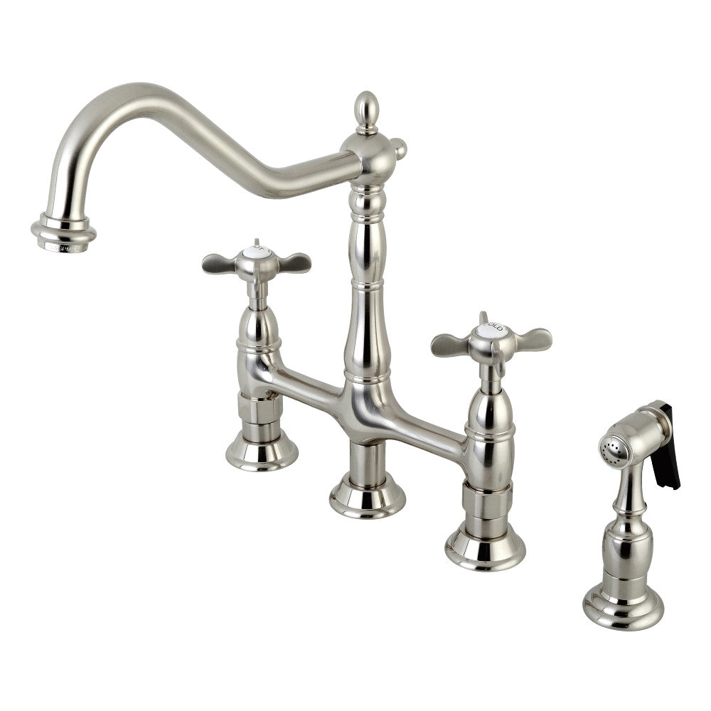 Essex Bridge Kitchen Faucet in Brushed Nickel