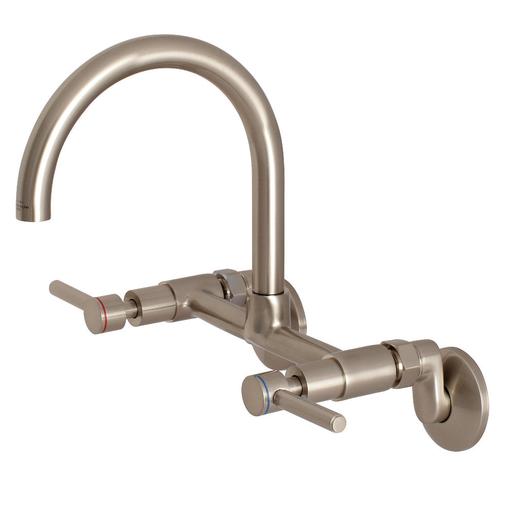 Concord Wall Mount Kitchen Faucet in Brushed Nickel