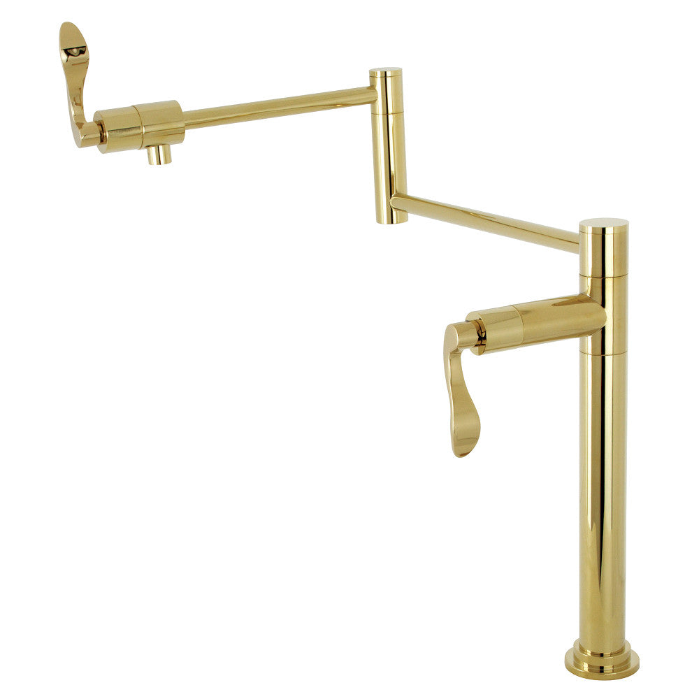 NuWave Pot Filler Faucet in Polished Brass