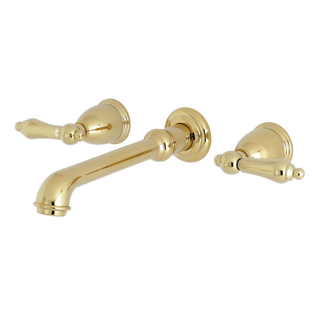 English Country Wall-Mount Bathroom Faucet in Polished Brass