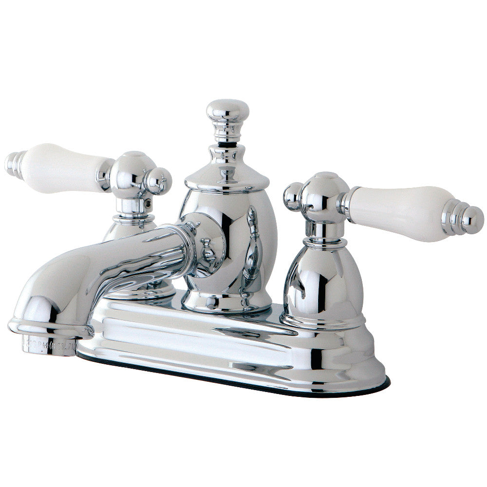 English Country 4 Inch Centerset Bathroom Faucet in Polished Chrome