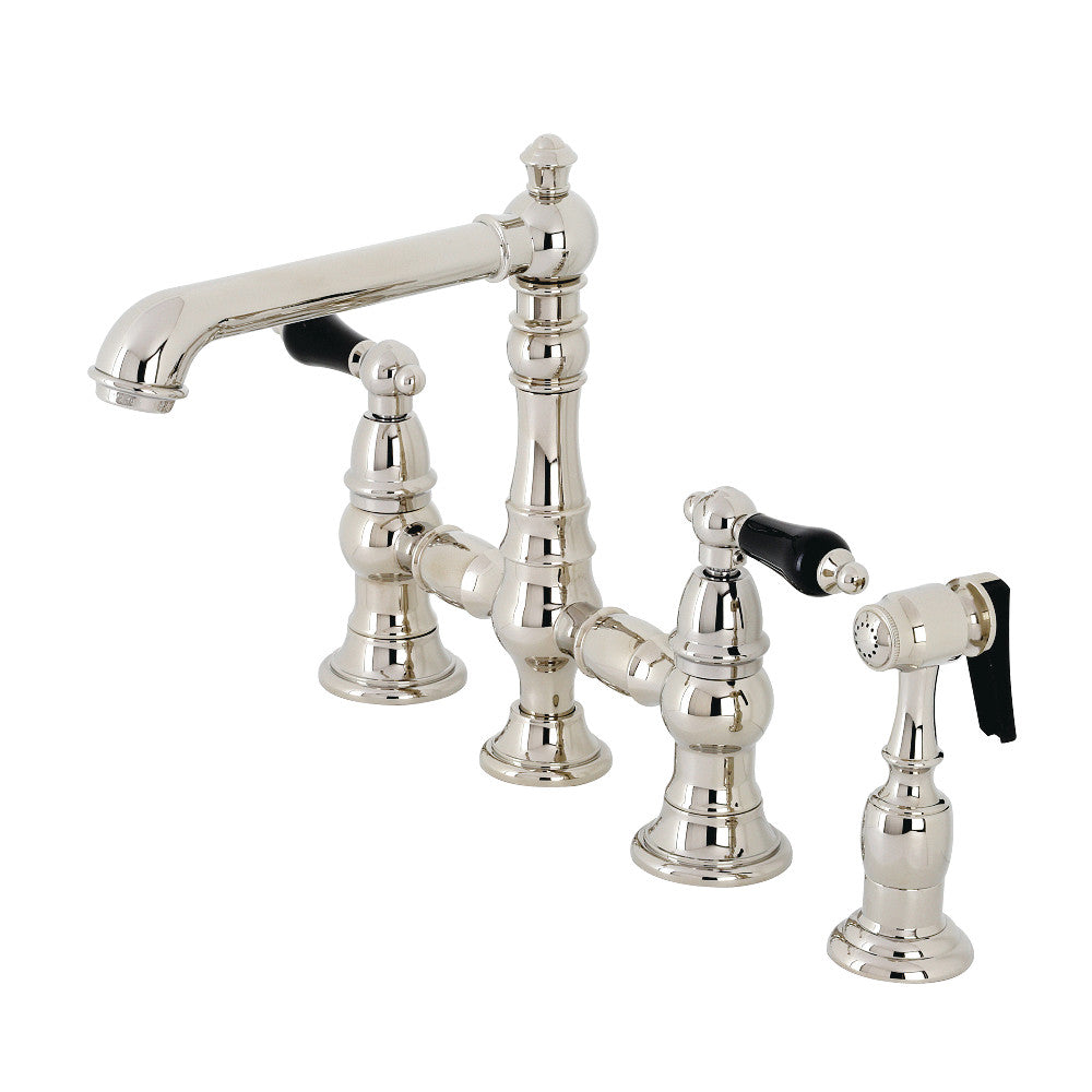 Duchess Bridge Kitchen Faucet in Polished Nickel
