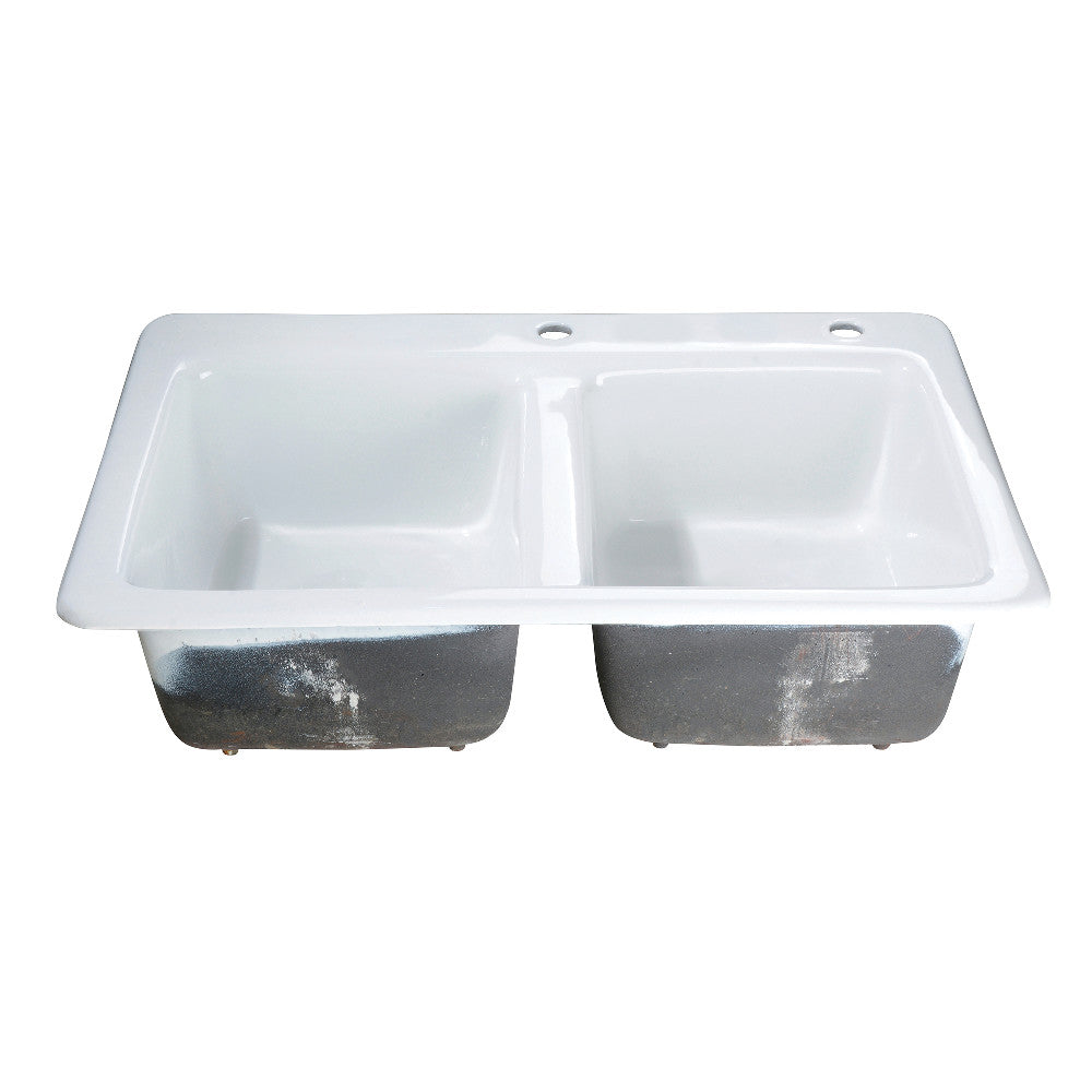 Petra Galley 33 Inch Drop-In Kitchen Sink in White