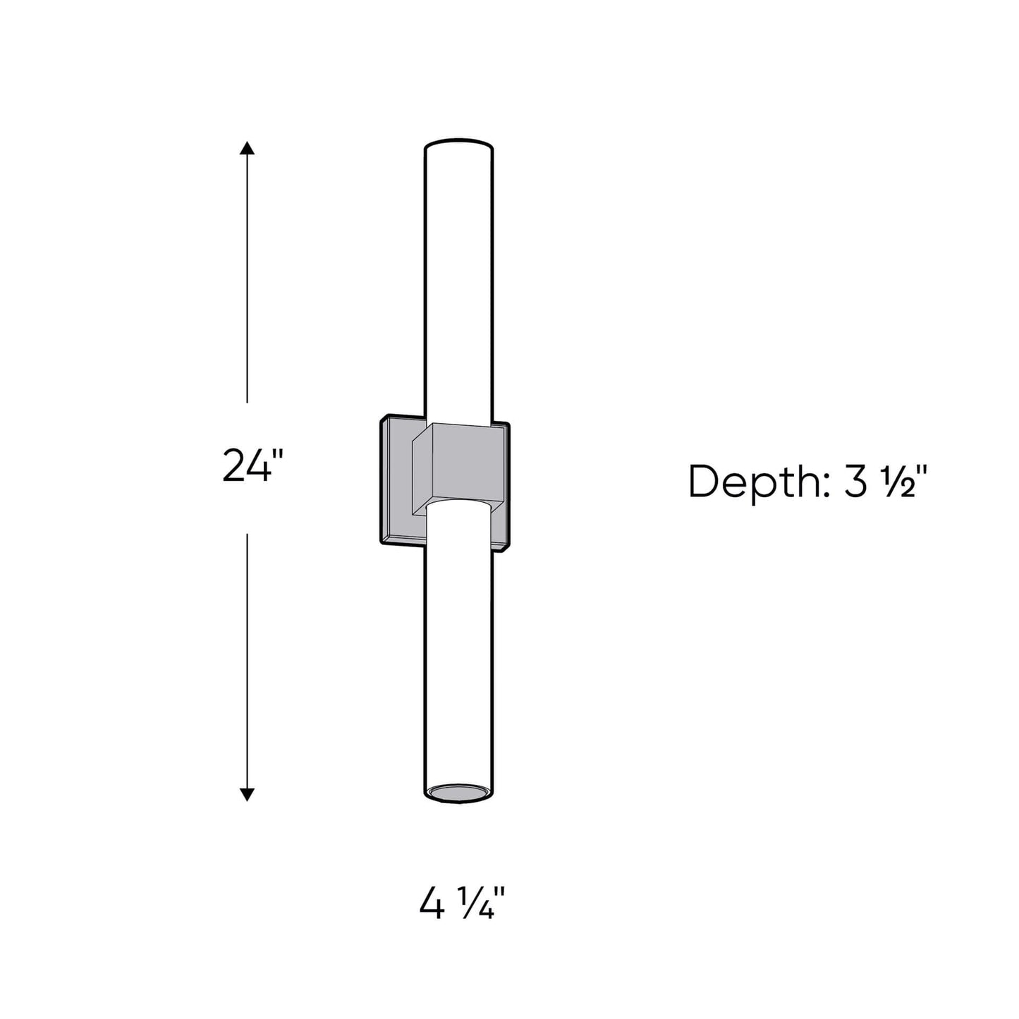 24 Inch CCT Glass LED Vanity Light