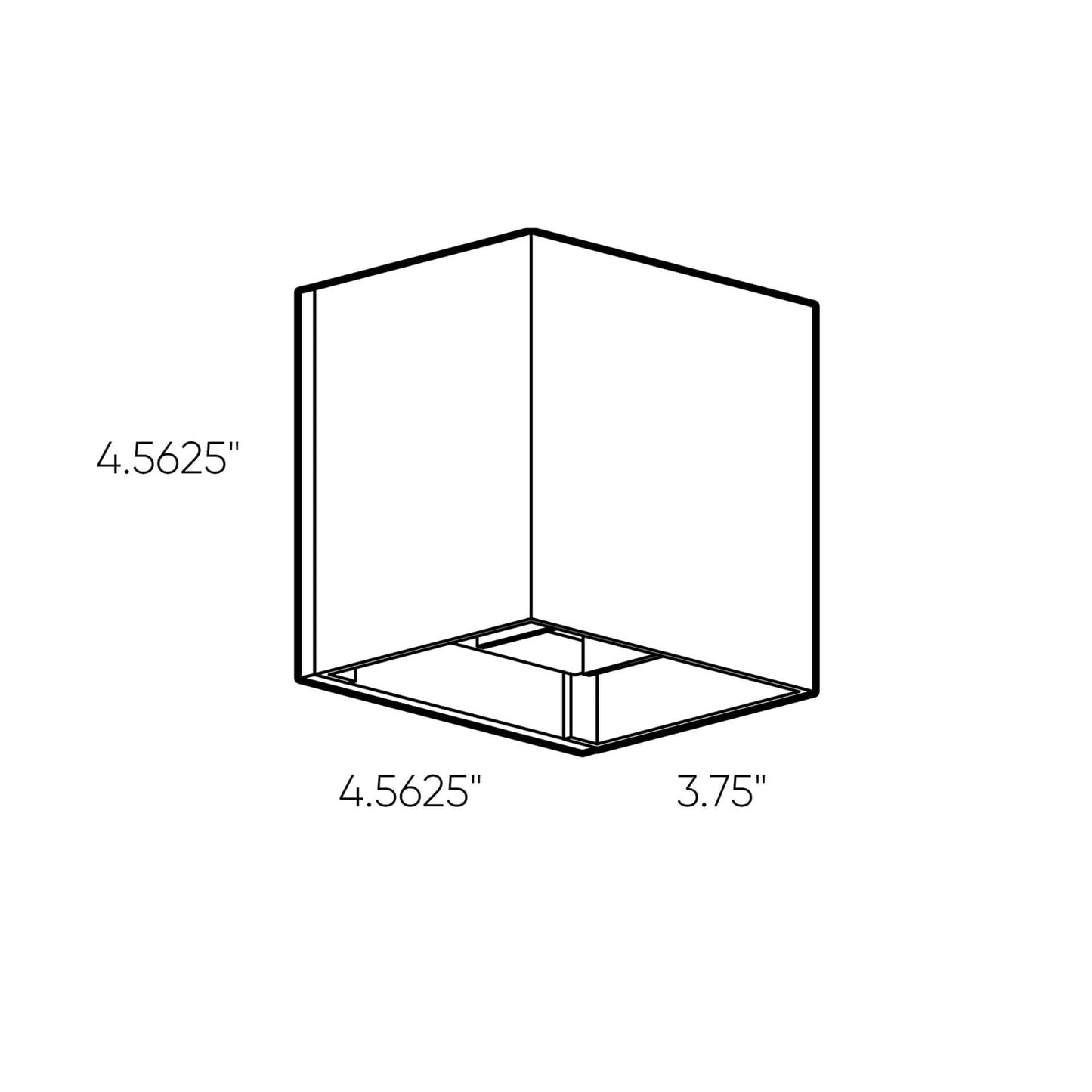 4 Inch Square Directional Up/Down LED Wall Sconce CCT