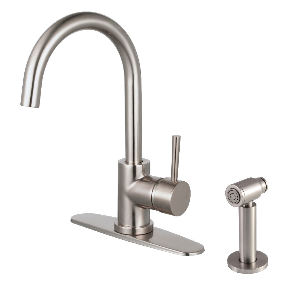 Concord One Handle Kitchen Faucet in Brushed Nickel