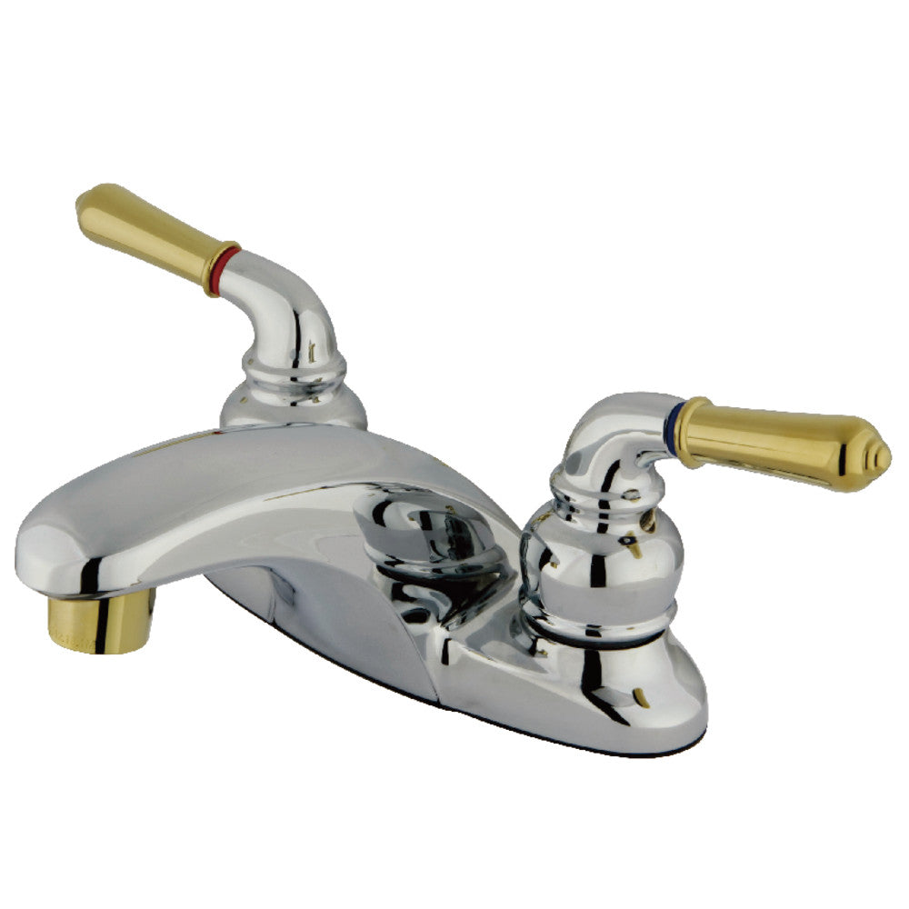 Magellan 4 Inch Centerset Bathroom Faucet in Polished Chrome/Polished Brass