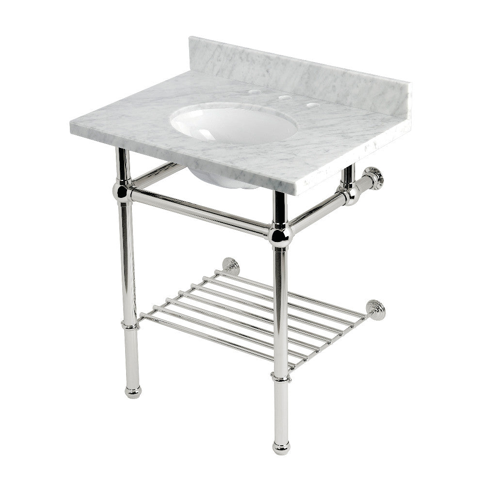 Templeton 30 Inch Console Sink in Carrara Marble