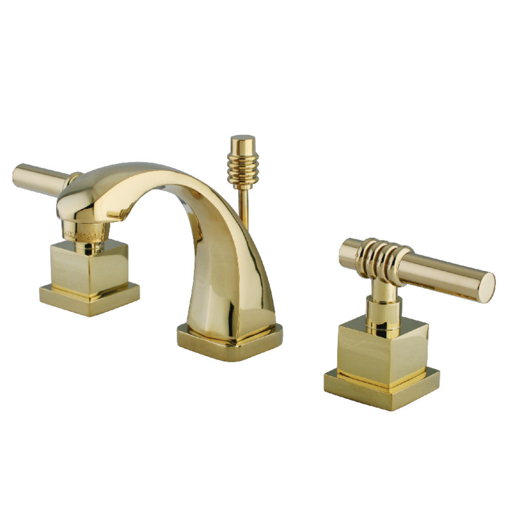 Milano Widespread Bathroom Faucet in Polished Brass