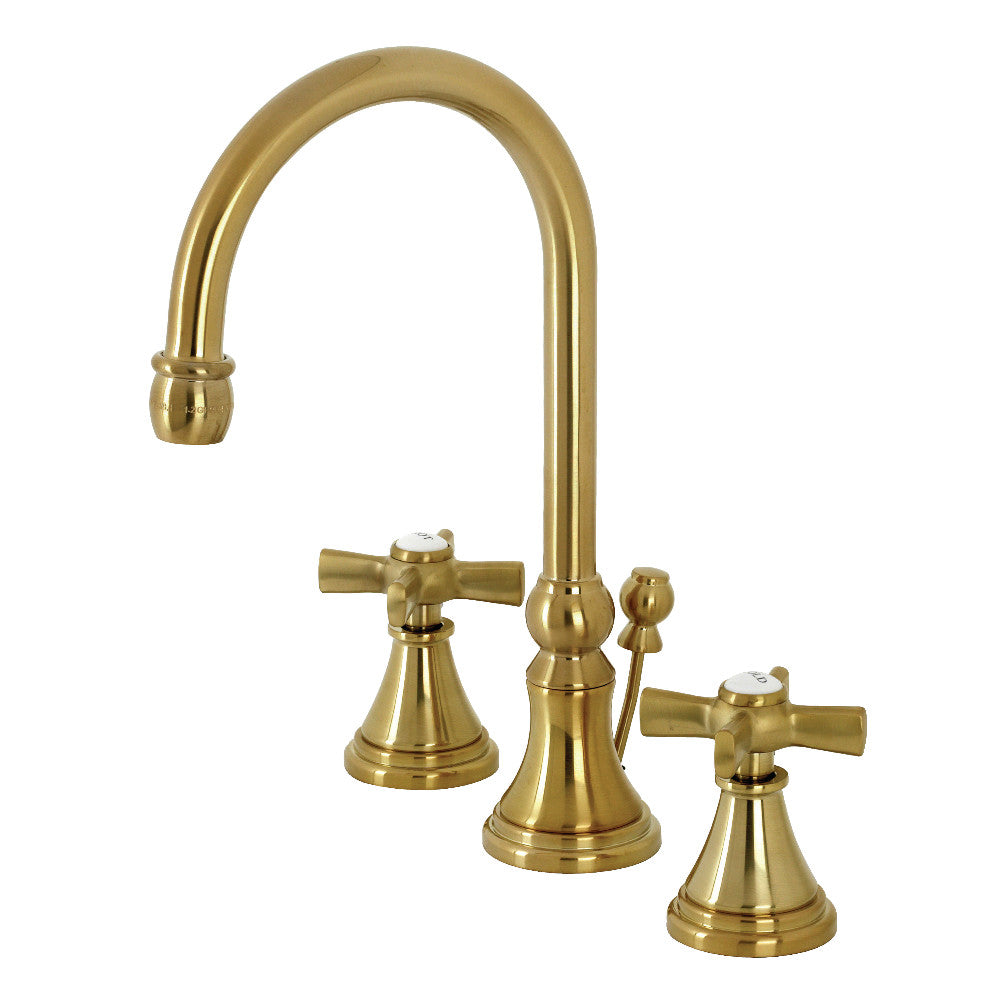 Millennium Widespread Bathroom Faucet in Brushed Brass