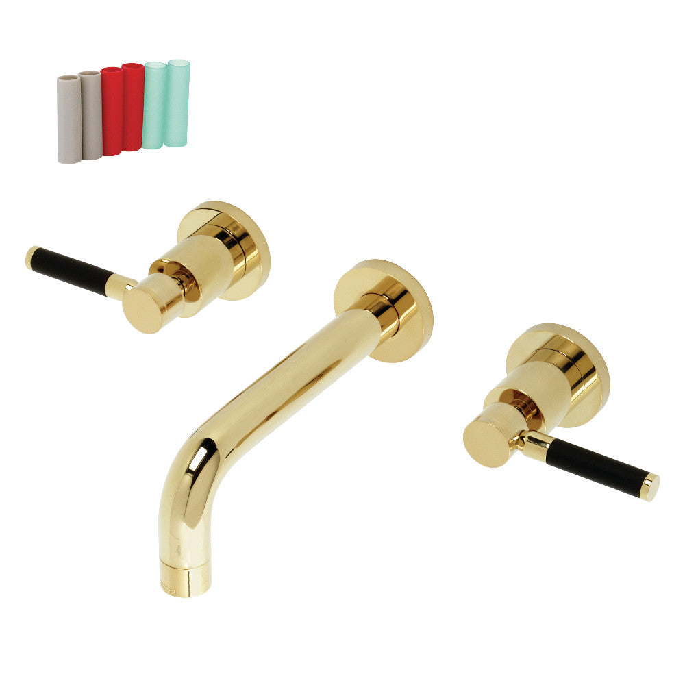 Kaiser Wall-Mount Bathroom Faucet in Polished Brass