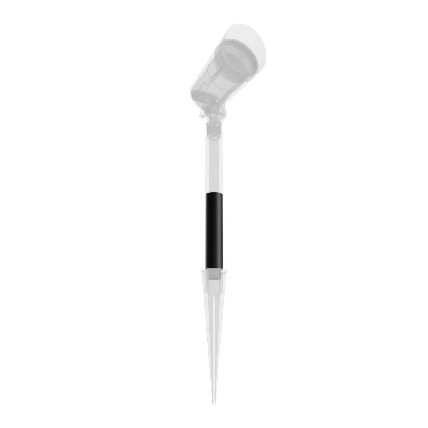 4" Black stem extension for spotlights