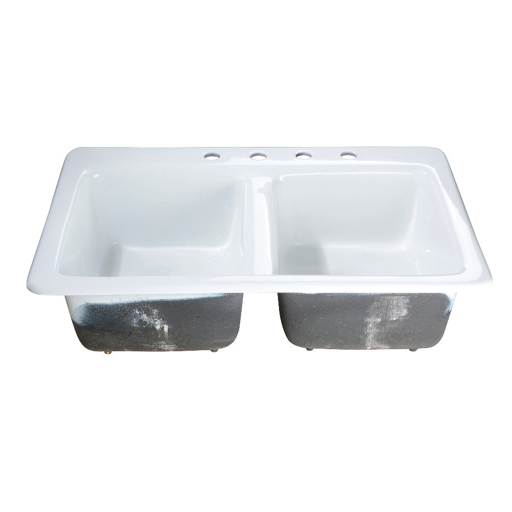 Petra Galley 33 Inch Drop-In Kitchen Sink in White