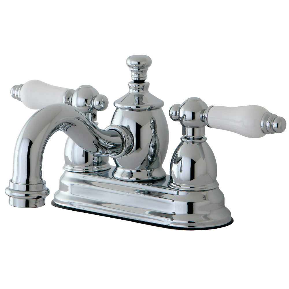 English Country 4 Inch Centerset Bathroom Faucet in Polished Chrome