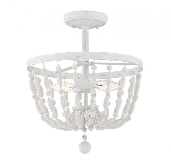 2-Light Ceiling Light in Distressed Wood