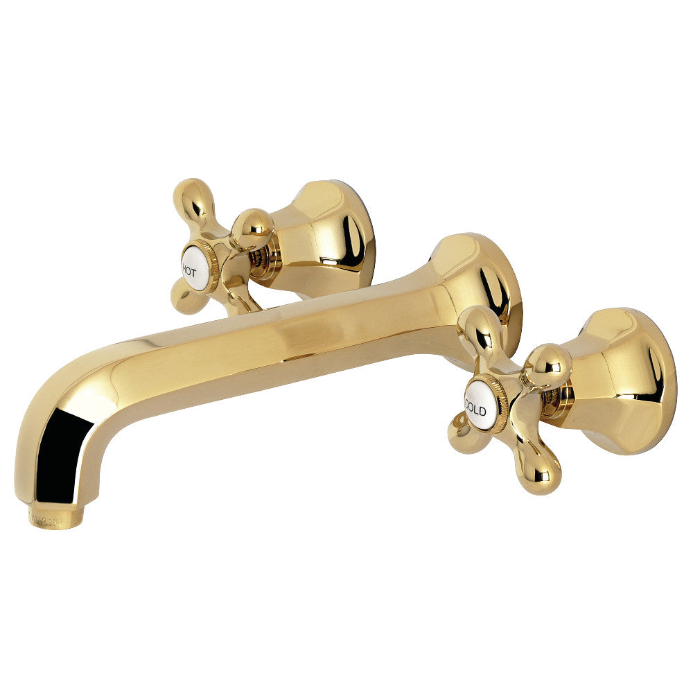 Metropolitan Wall-Mount Bathroom Faucet in Polished Brass