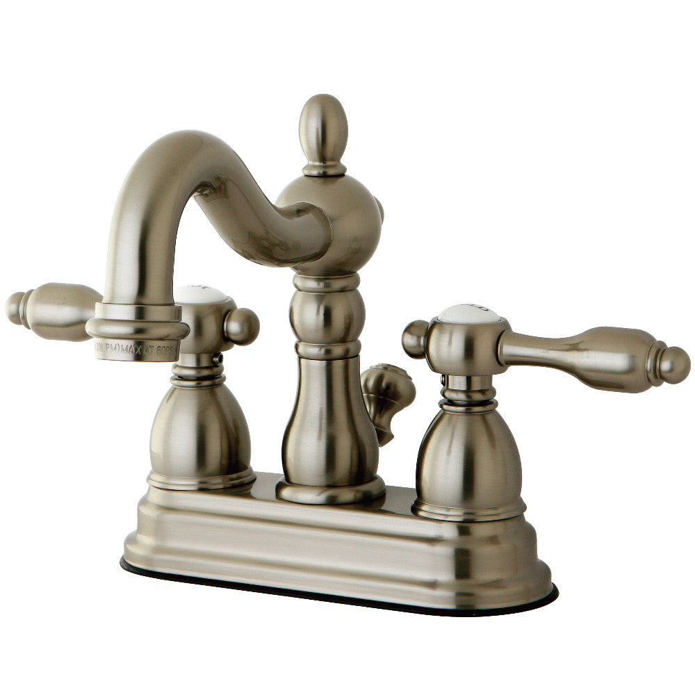 Tudor 4 Inch Centerset Bathroom Faucet in Brushed Nickel