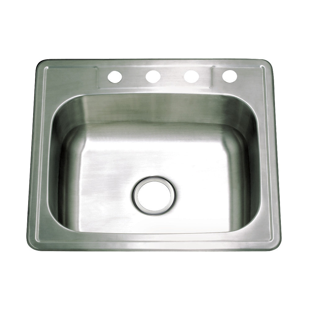 Studio 25 Inch Drop-In Kitchen Sink in Brushed Stainless