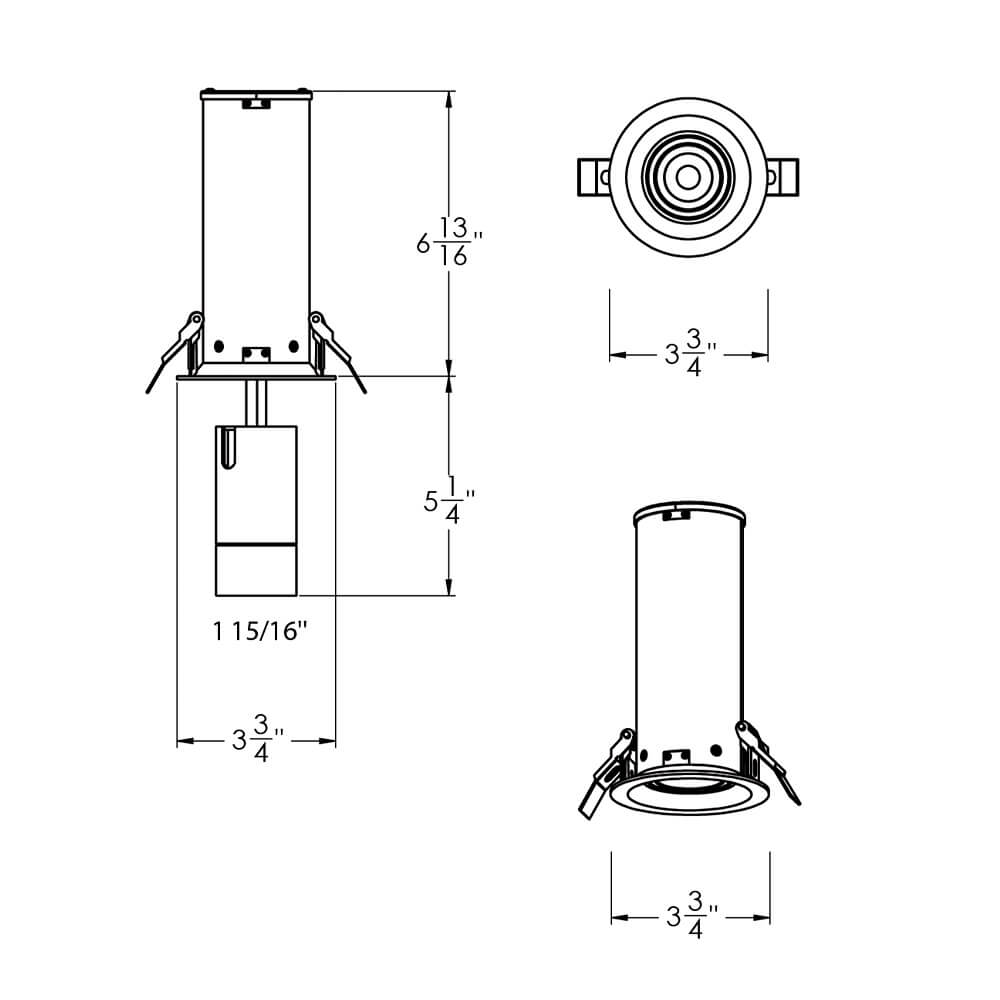 3in Directional spot recessed, 5CCT, multi-wattage