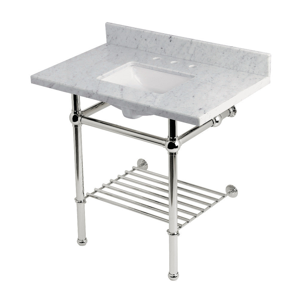 Templeton 36 Inch Console Sink in Carrara Marble