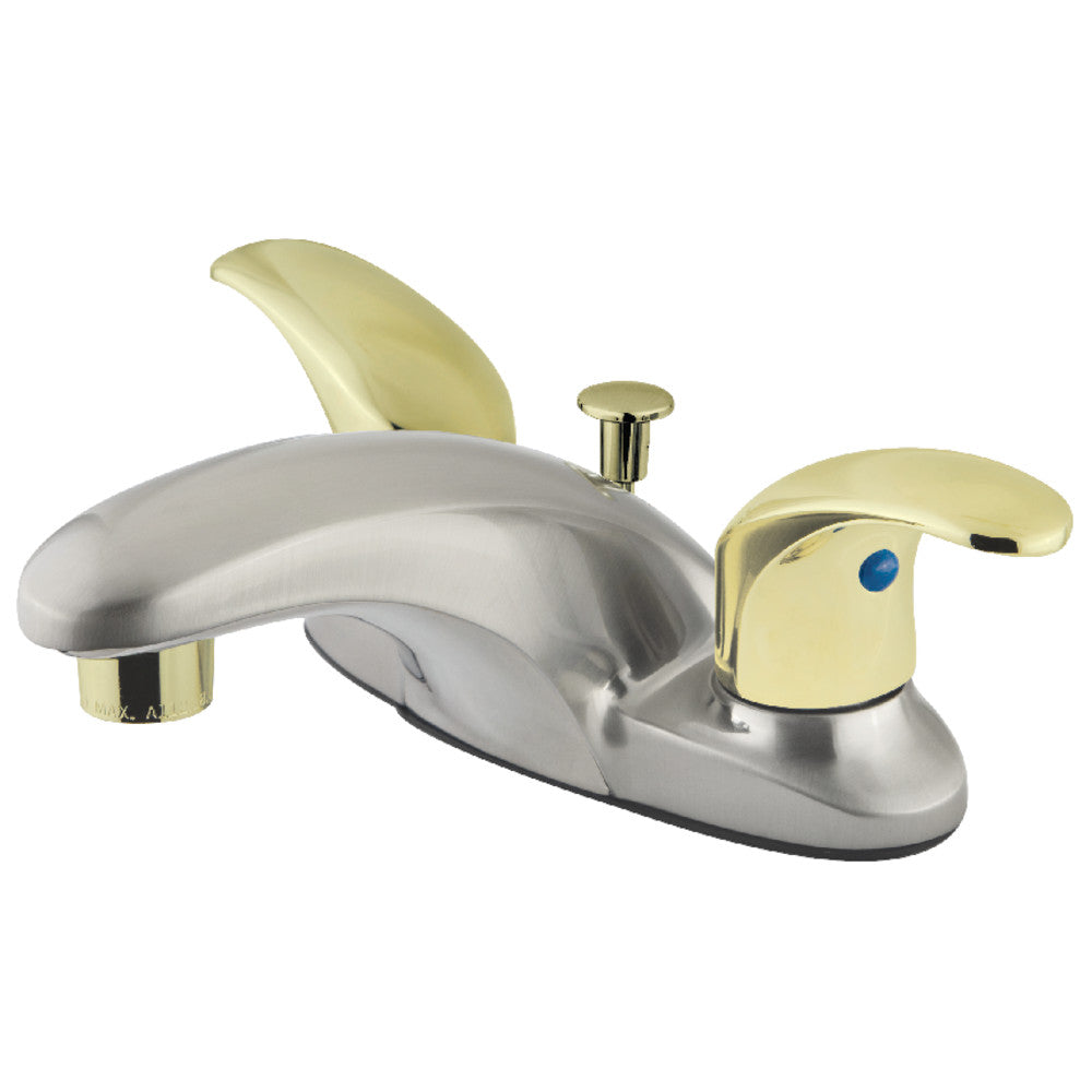 Legacy 4 Inch Centerset Bathroom Faucet in Brushed Nickel/Polished Brass