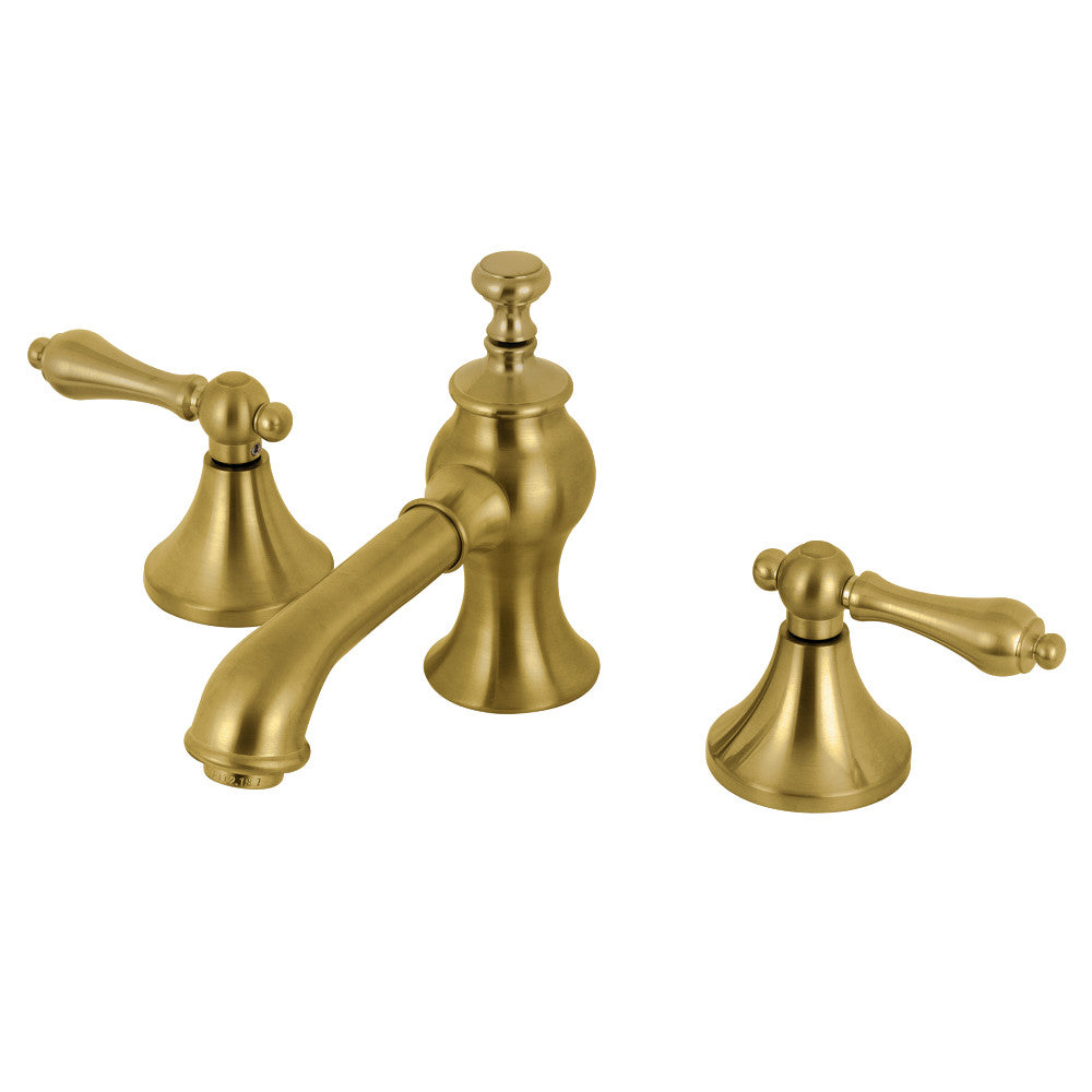 Vintage Widespread Bathroom Faucet in Brushed Brass