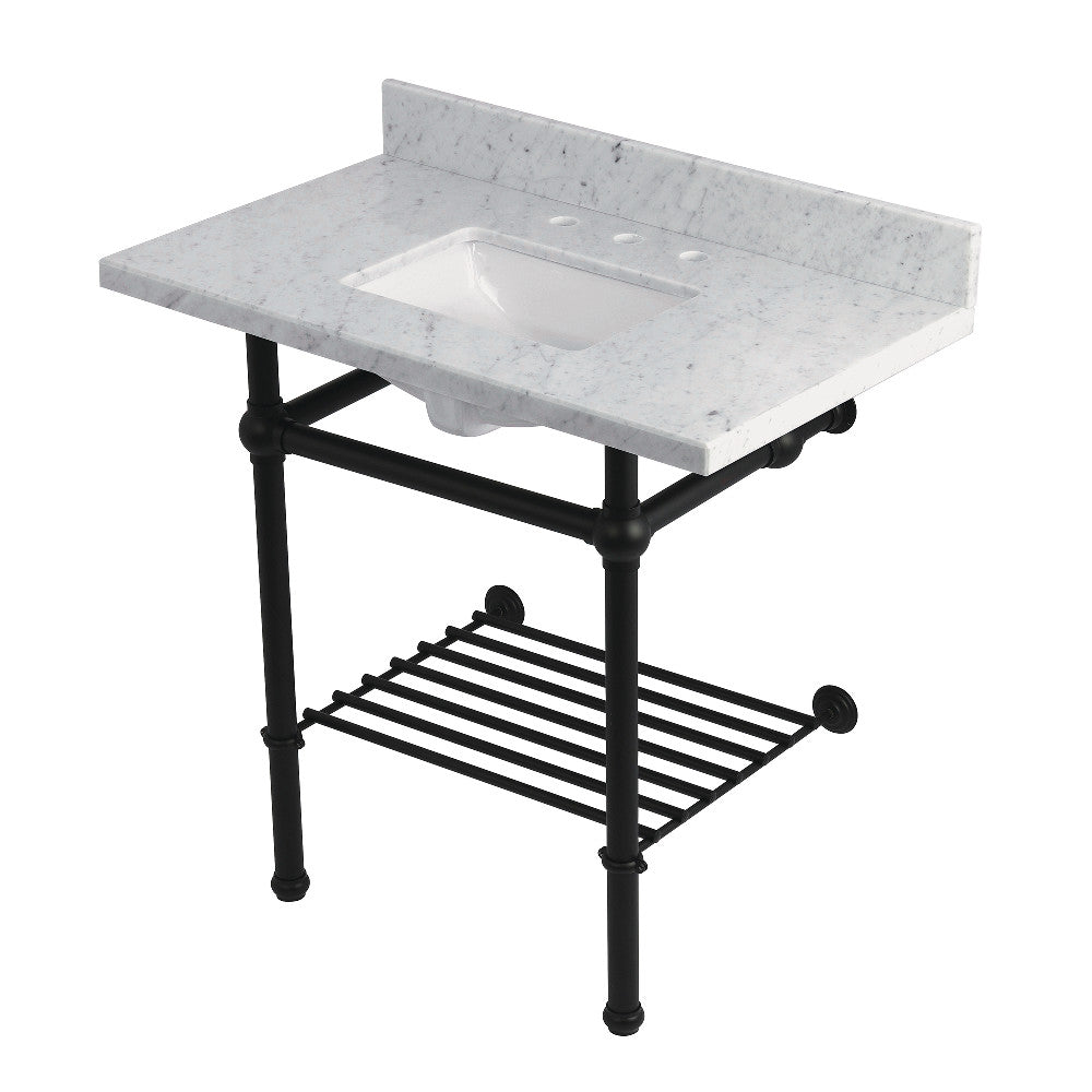 Templeton 36 Inch Console Sink in Carrara Marble