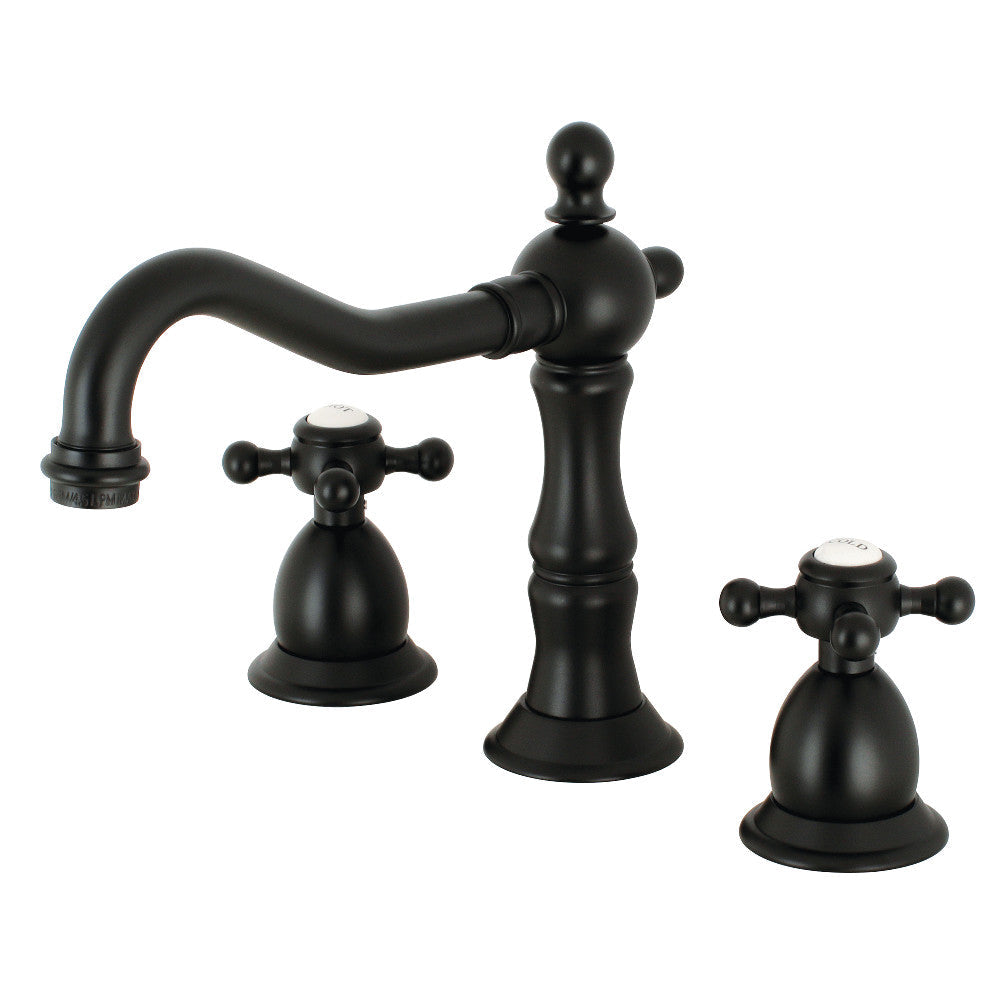 Heritage Widespread Bathroom Faucet in Matte Black