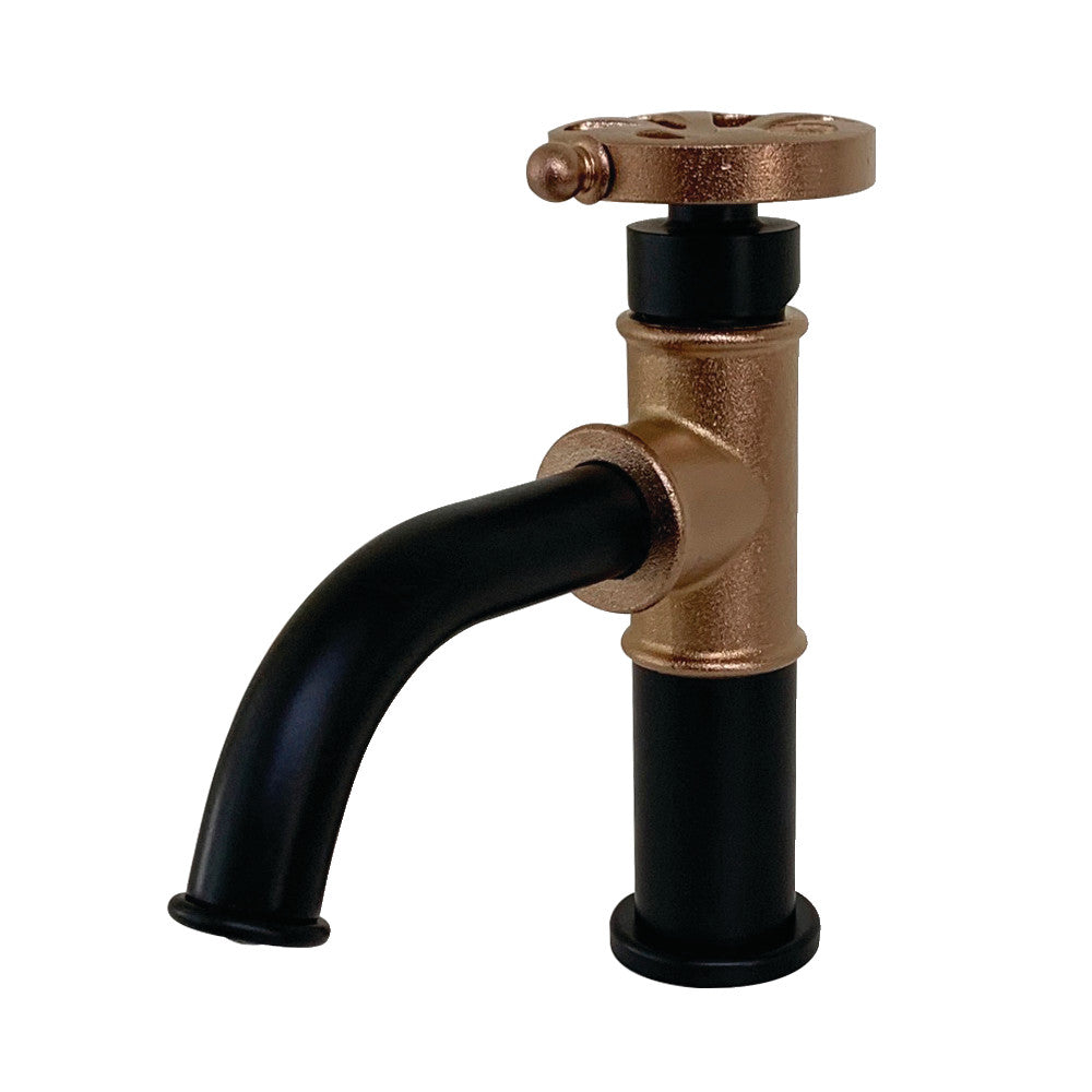 Belknap Single-Hole Bathroom Faucet in Matte Black/Rose Gold