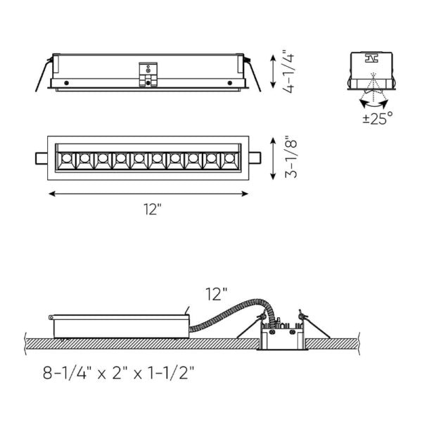 10 Light Microspot Adjustable Recessed Down Light