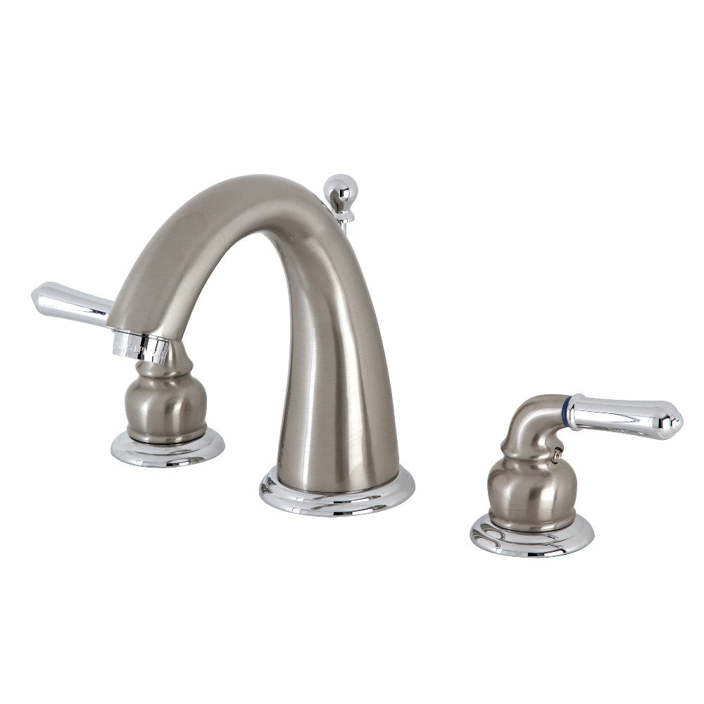 Naples Widespread Bathroom Faucet in Brushed Nickel/Polished Chrome