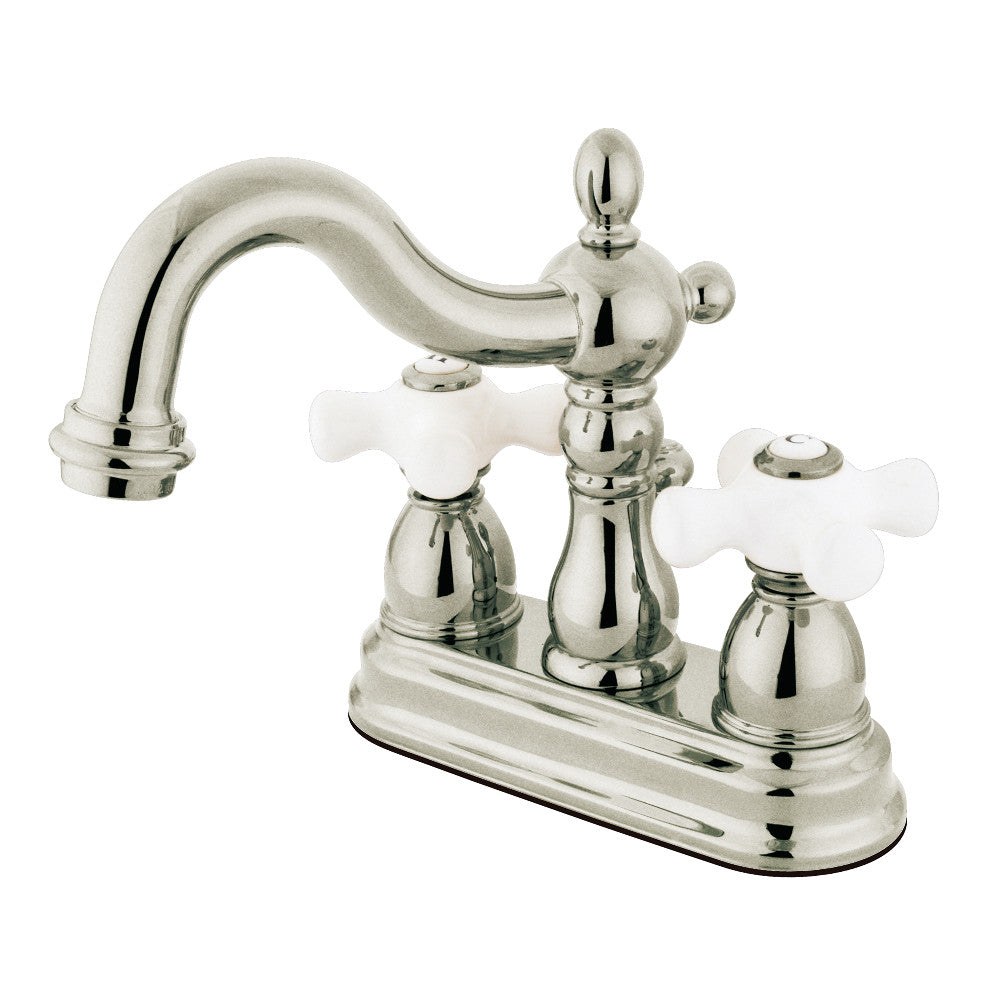 Heritage 4 Inch Centerset Bathroom Faucet in Brushed Nickel