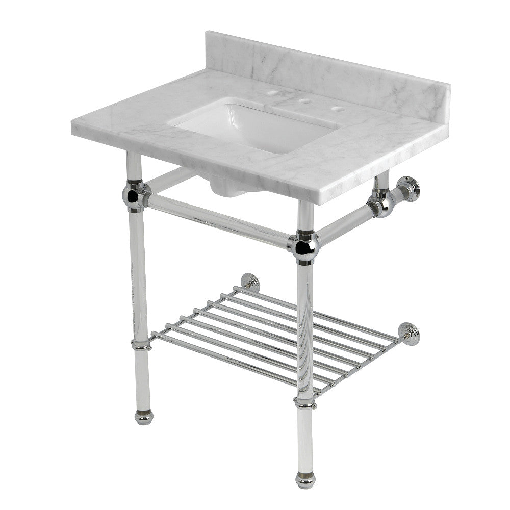 Templeton 30 Inch Console Sink in Carrara Marble