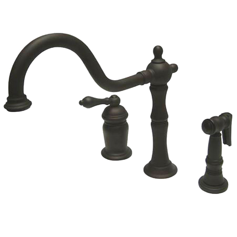 Heritage Widespread Kitchen Faucet in Oil Rubbed Bronze