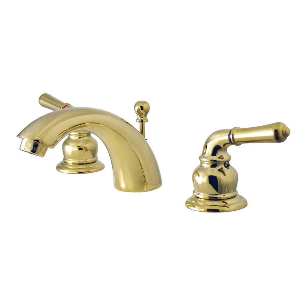 Naples Mini-Widespread Bathroom Faucet in Polished Brass