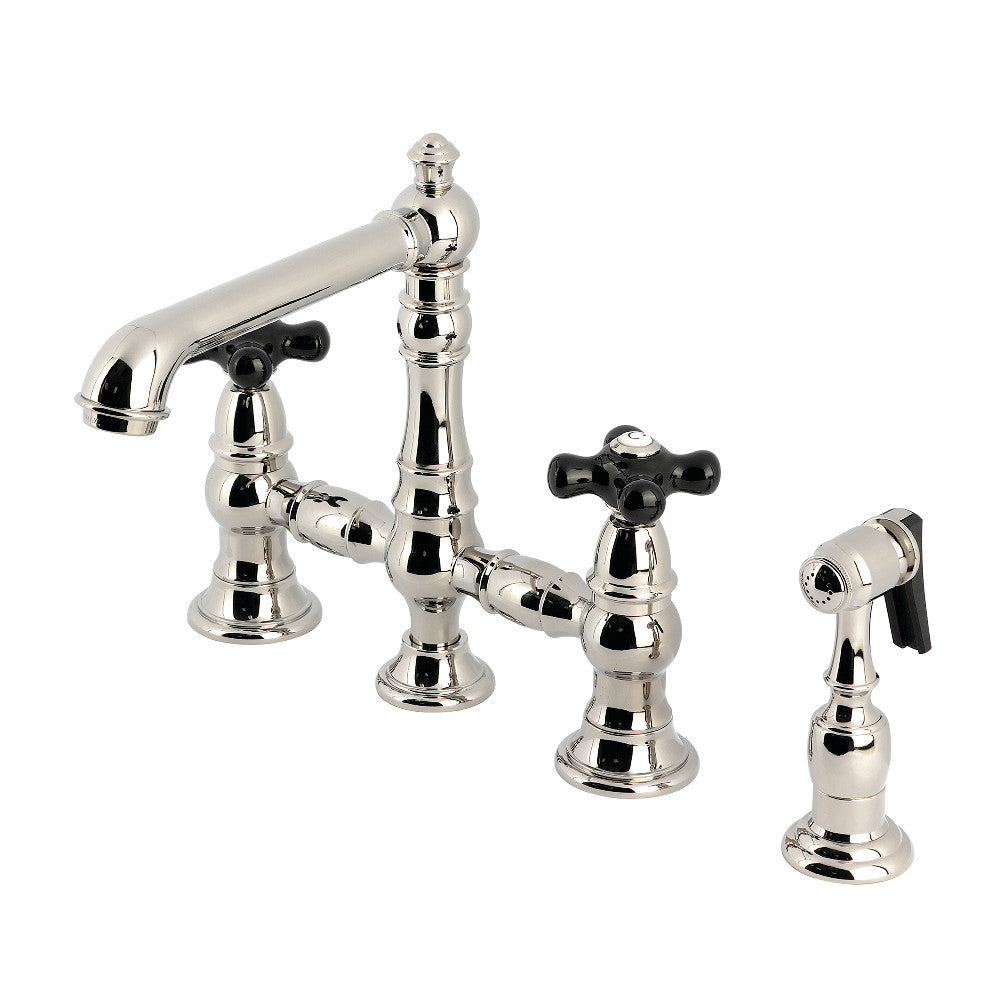 Duchess Bridge Kitchen Faucet in Polished Nickel