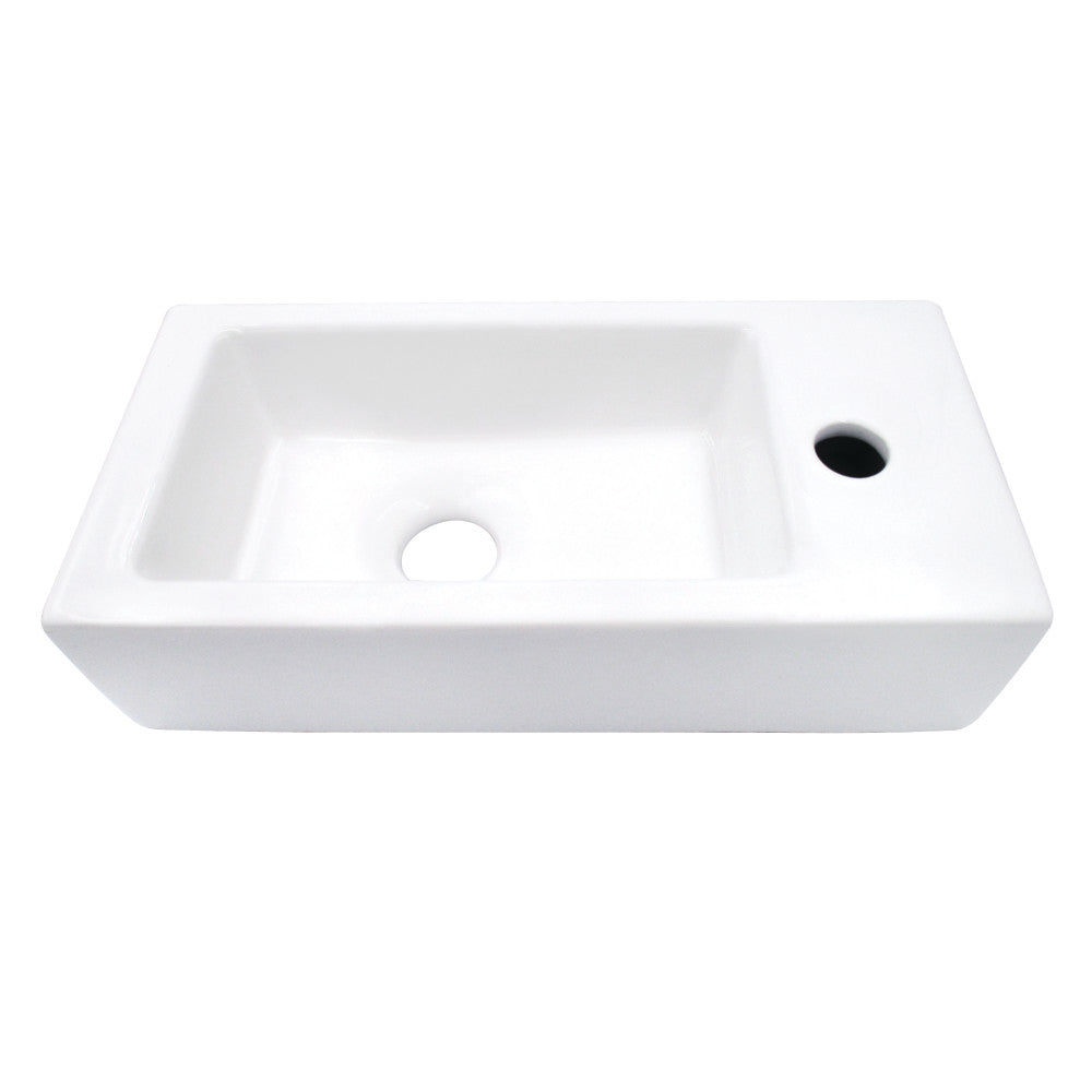 Dibrach 14.75 Inch Wall Mount Bathroom Sink in White