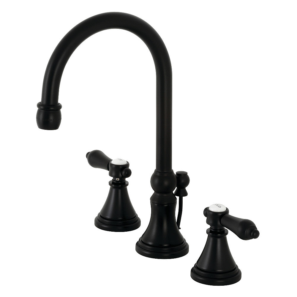 Heirloom Widespread Bathroom Faucet in Matte Black