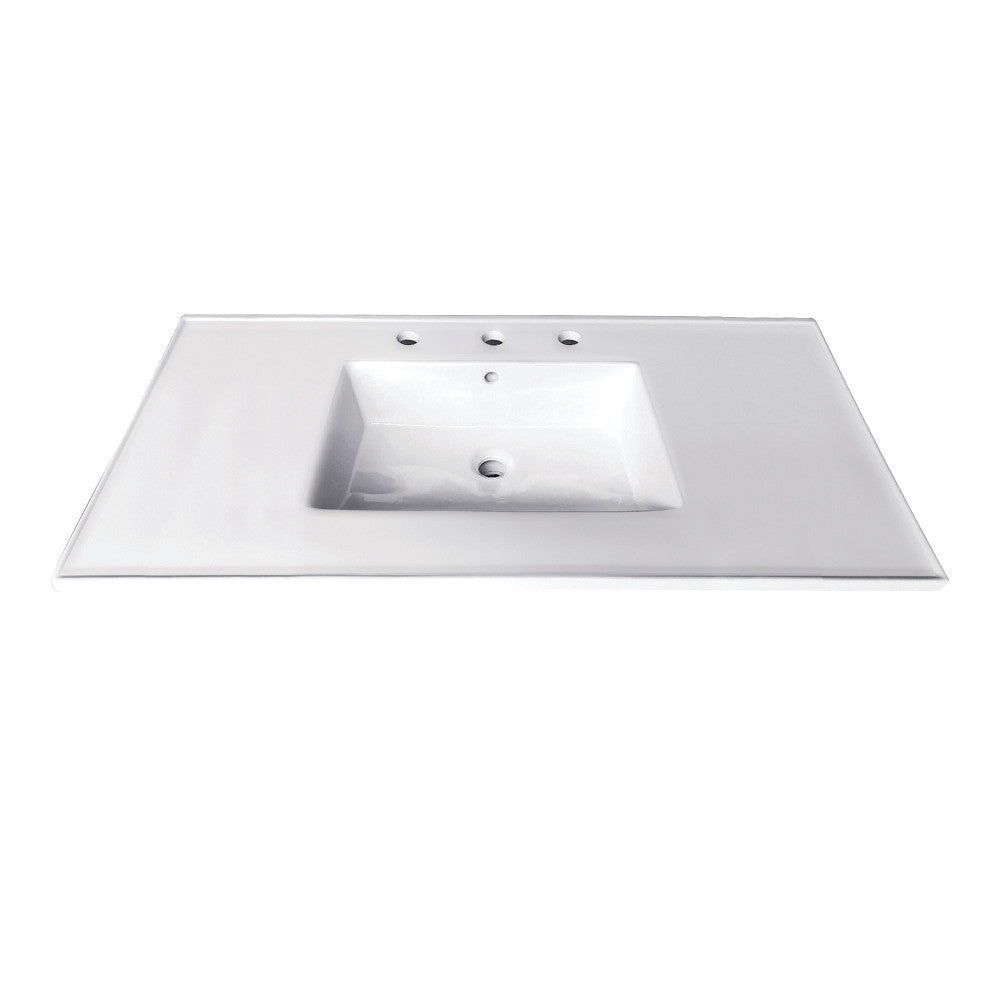 Continental 37.38 Inch Vanity Sink Top in White