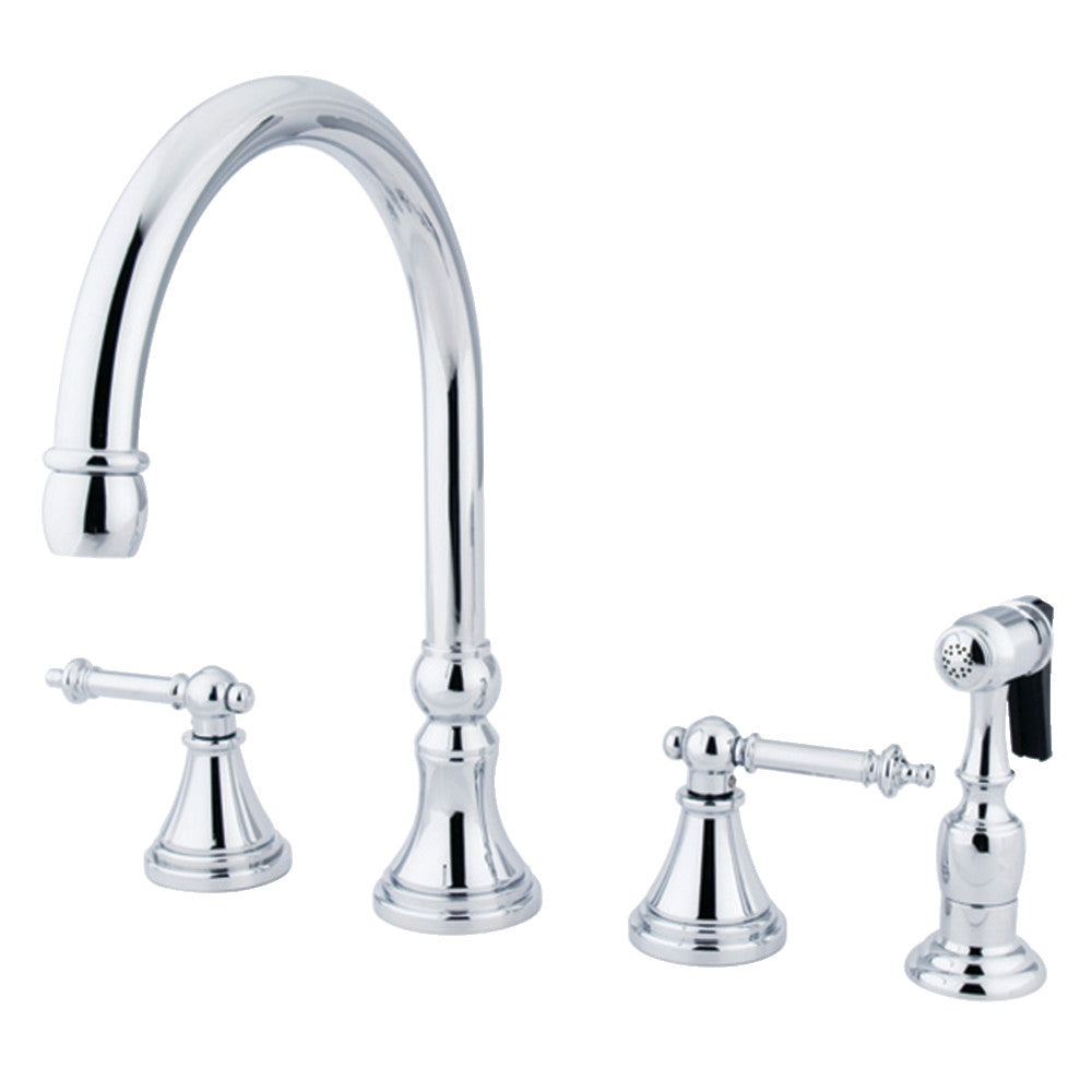 Templeton Widespread Kitchen Faucet in Polished Chrome