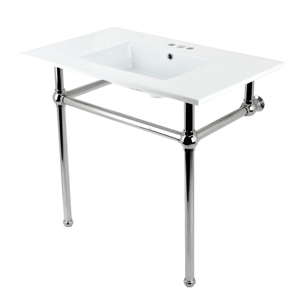 Templeton 37.38 Inch Console Sink in White