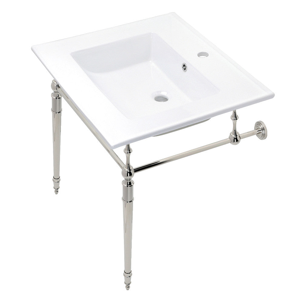 Edwardian 25.19 Inch Console Sink in White