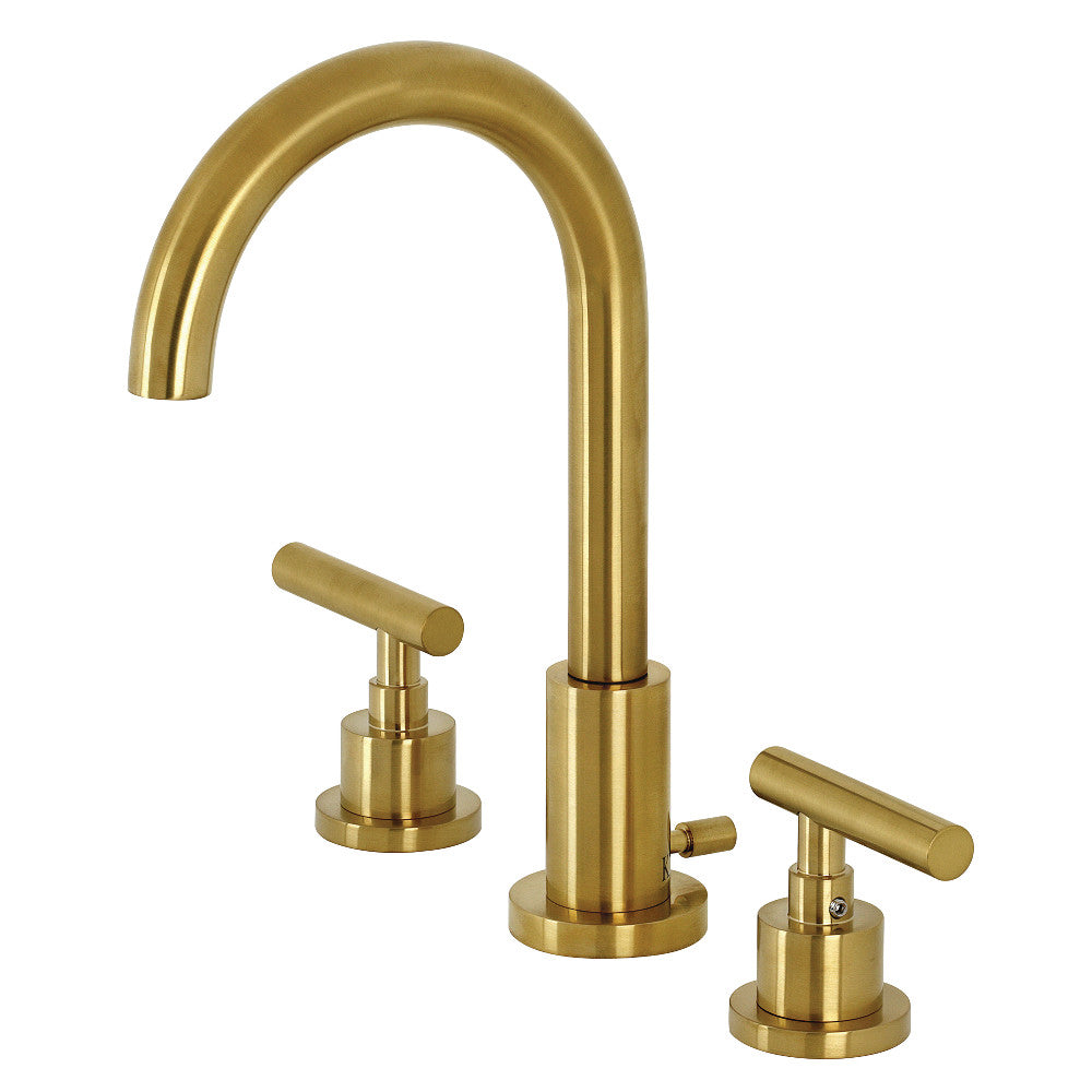 Manhattan Widespread Bathroom Faucet in Brushed Brass