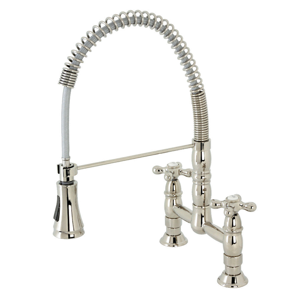 Heritage Pre-Rinse Kitchen Faucet in Polished Nickel