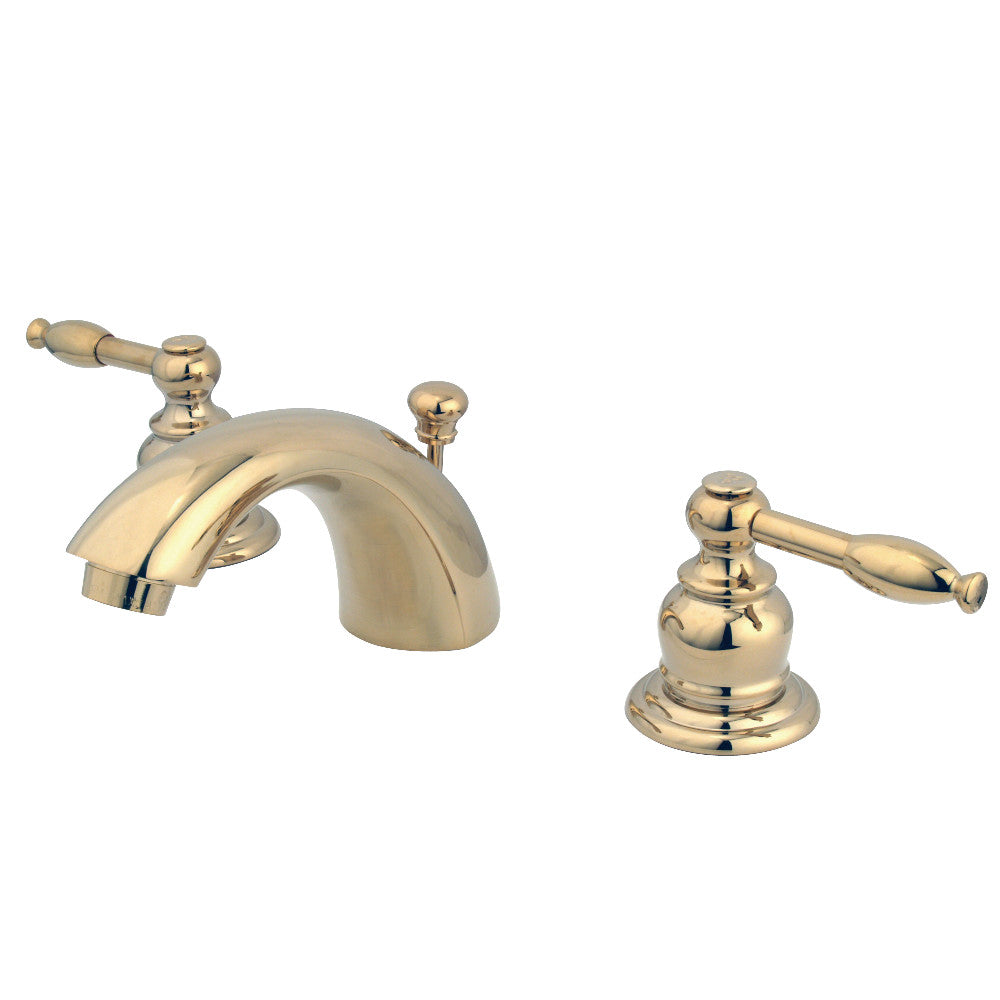 Knight Mini-Widespread Bathroom Faucet in Polished Brass