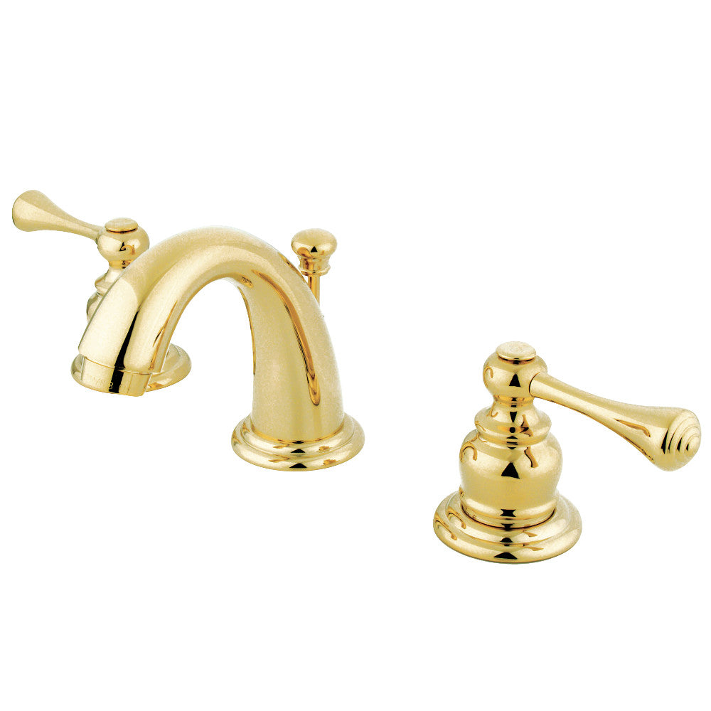 Vintage Widespread Bathroom Faucet in Polished Brass