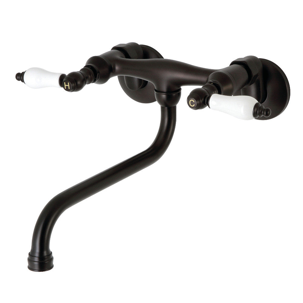 Kingston Wall-Mount Bathroom Faucet in Oil Rubbed Bronze