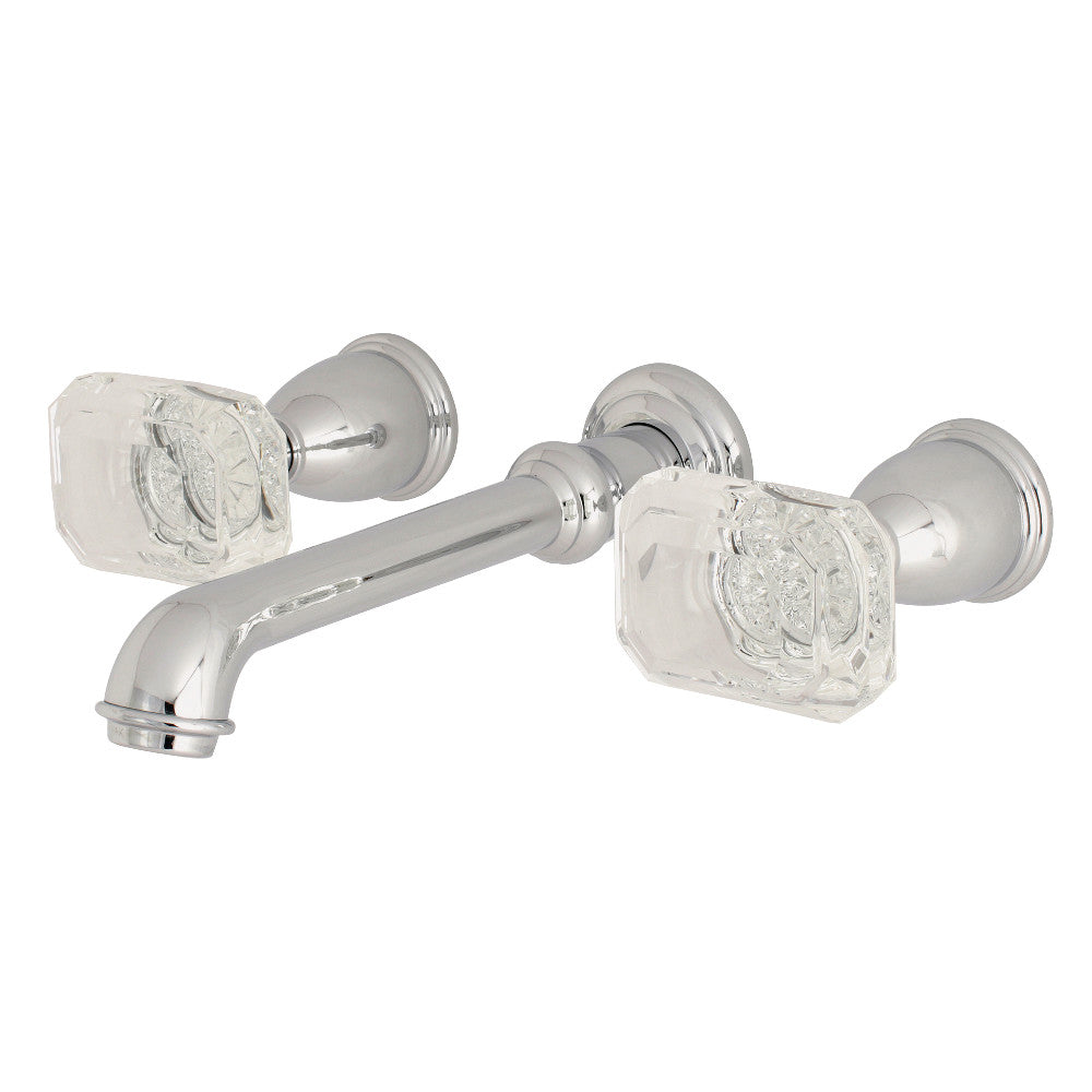 Krystal Onyx Wall-Mount Bathroom Faucet in Polished Chrome