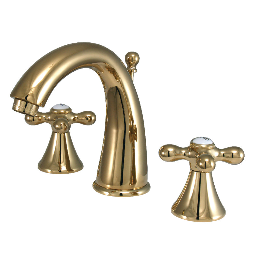 Naples Widespread Bathroom Faucet in Polished Brass