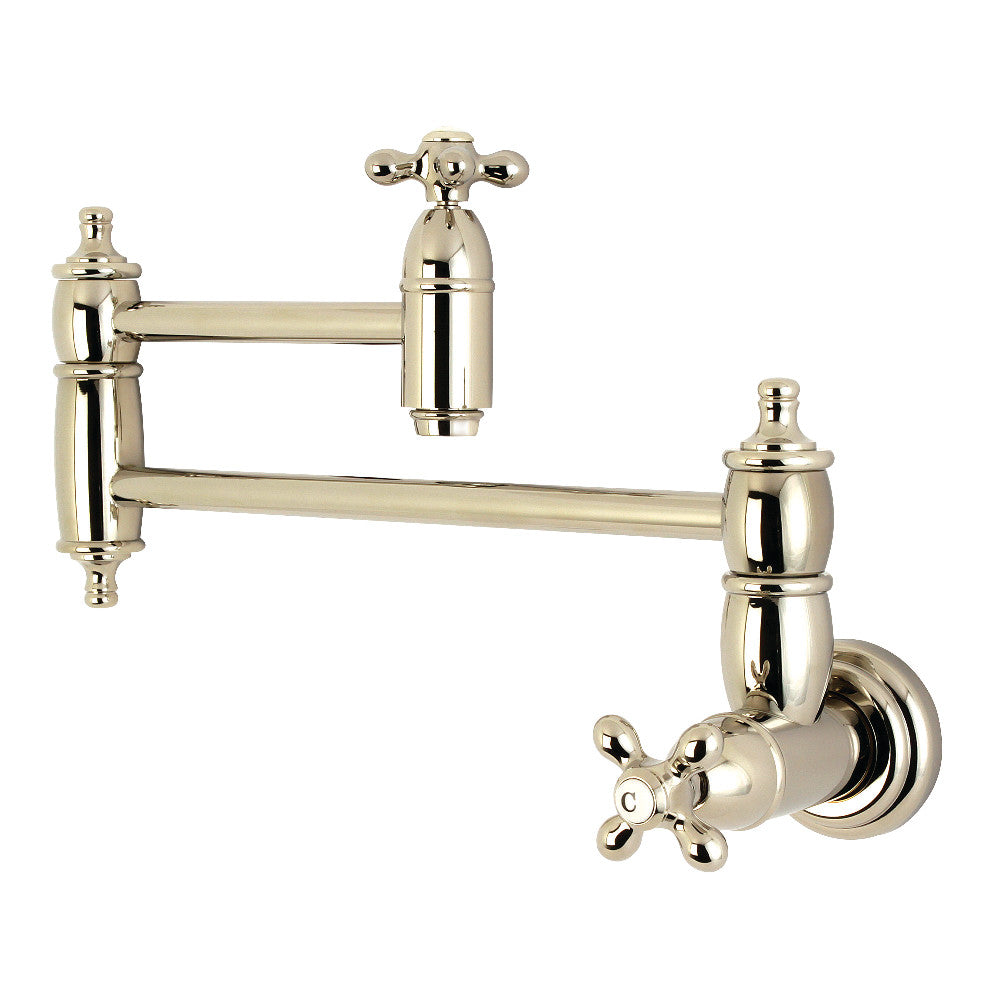 Restoration Pot Filler Faucet in Polished Nickel